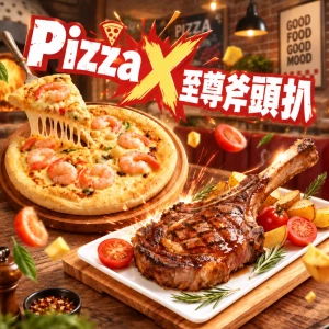 至尊斧頭扒 X Pizza 豪華到會套餐